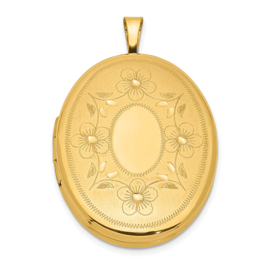 14K Gold Filled 4 Frame Oval Locket Jewelry 25mm