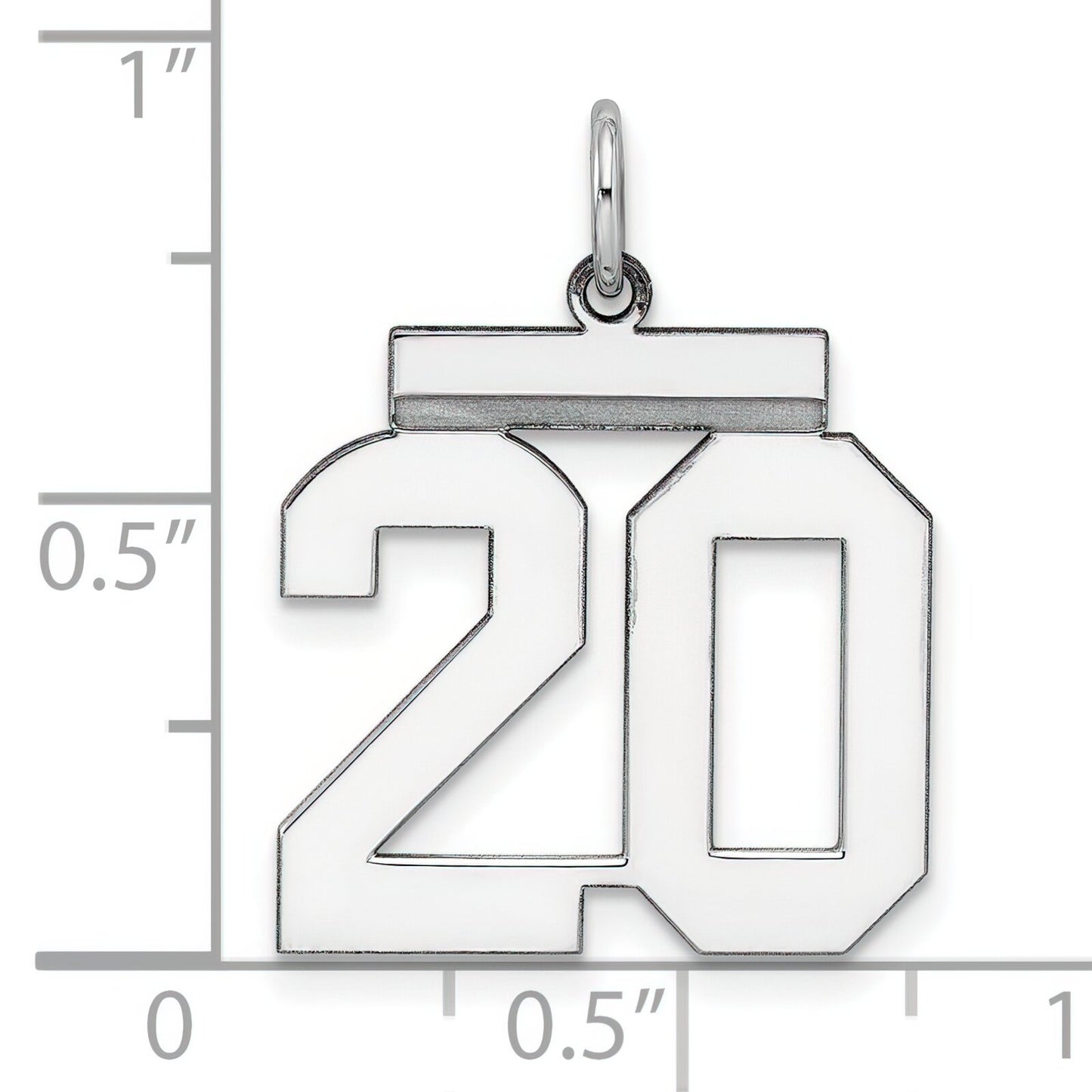 Sterling Silver Number 20 Charm