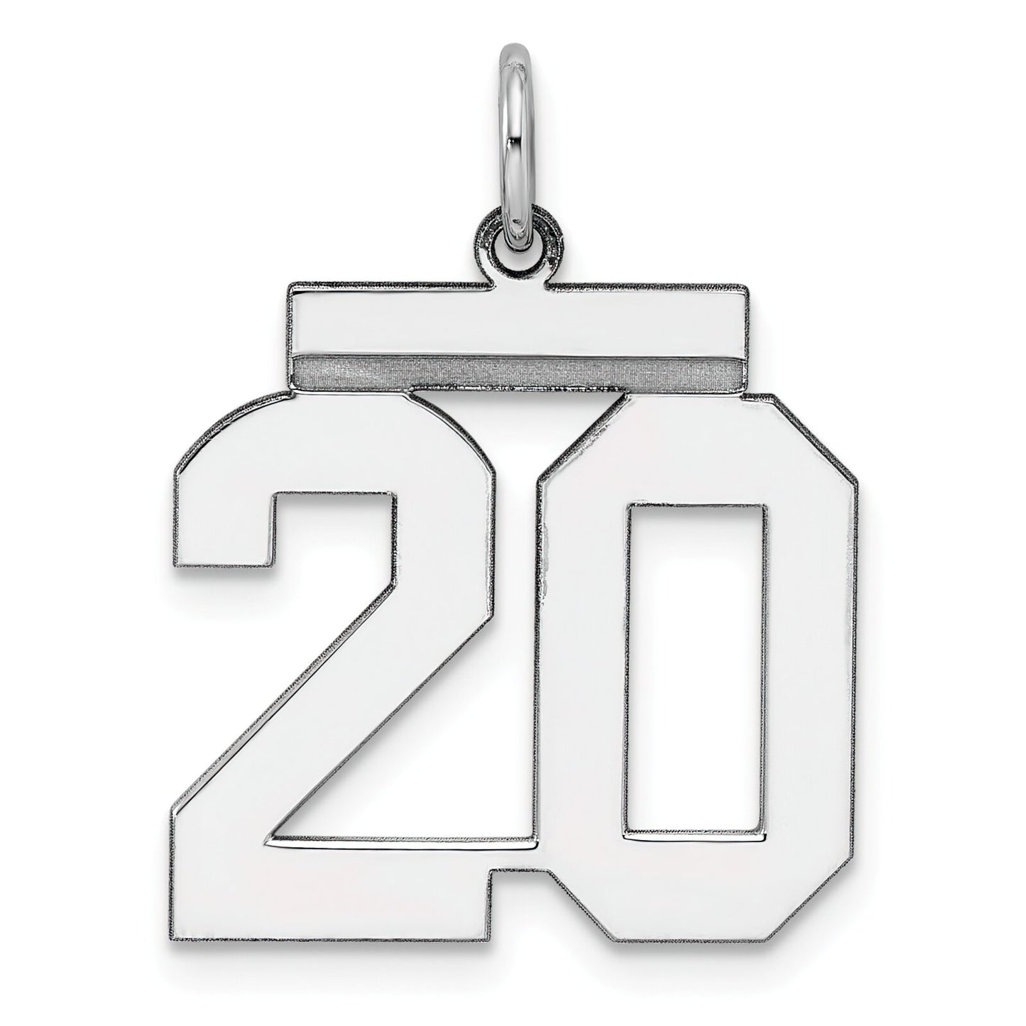 Sterling Silver Number 20 Charm