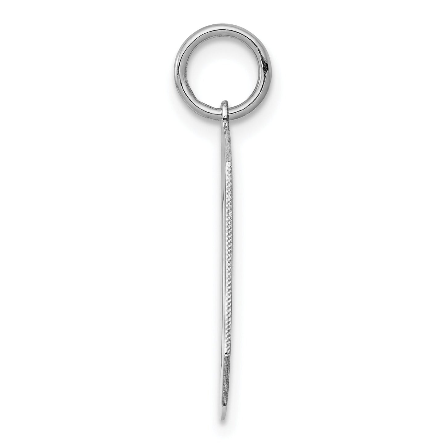 Sterling Silver Large Polished Number 0 Charm