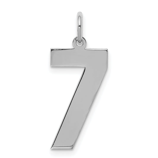 Sterling Silver Number 7 Charm