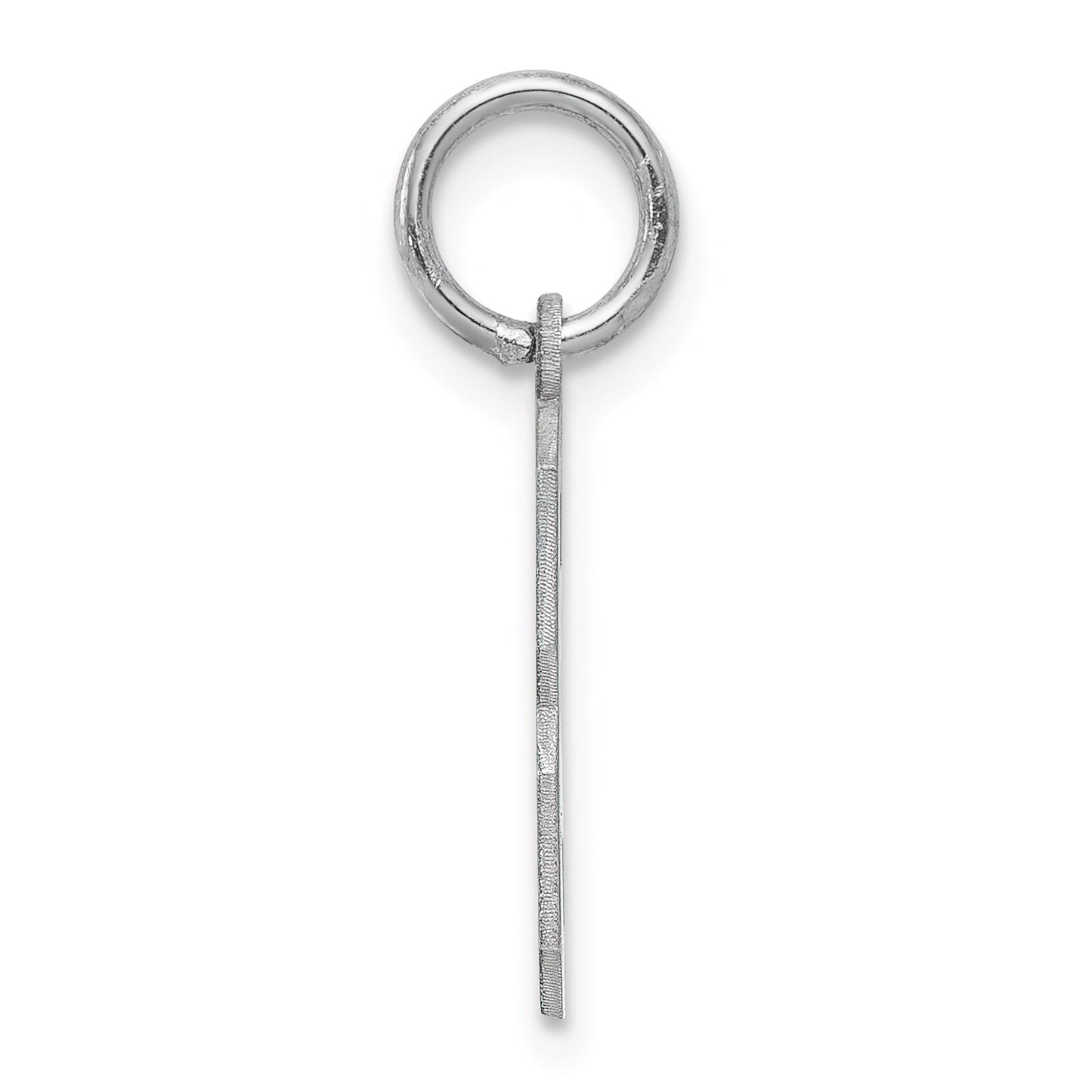Sterling Silver Small Satin Number 3 Charm