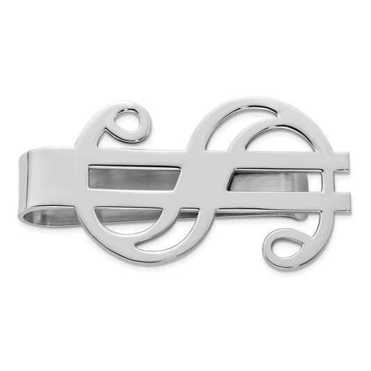 Sterling Silver Dollar Sign Money Clip