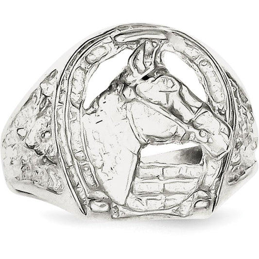 Sterling Silver Horse Ring Size 9