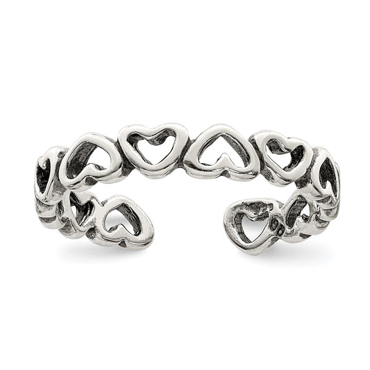Sterling Silver Heart Toe Ring