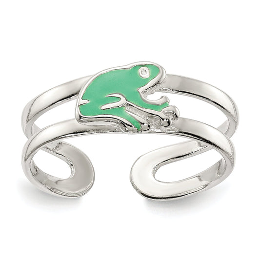Sterling Silver  Frog  Toe Ring