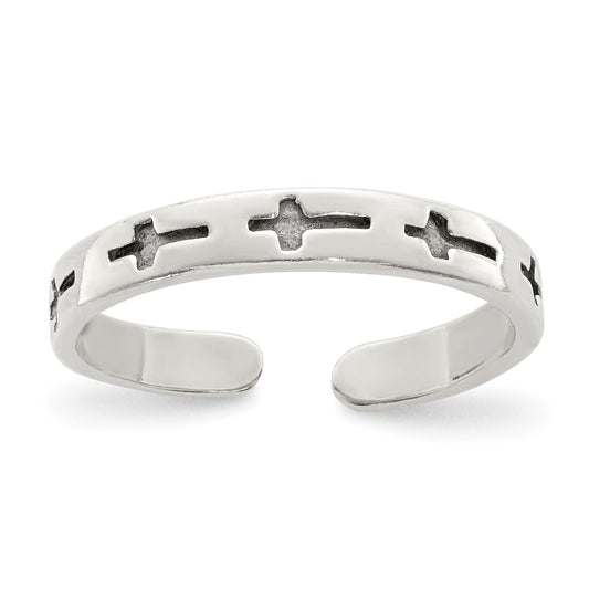 Sterling Silver Cross Toe Ring