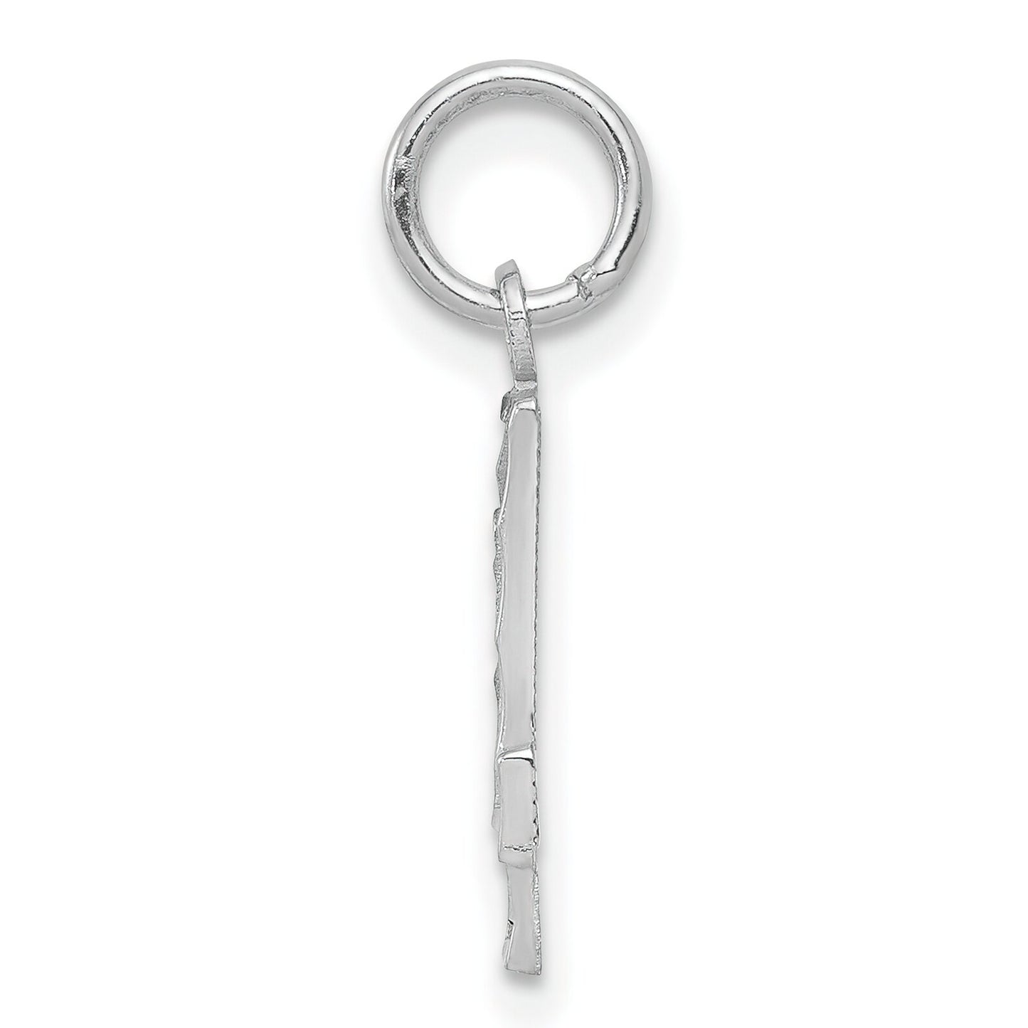 Sterling Silver Small #4 Charm