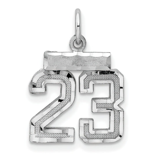 Sterling Silver Small #23 Charm