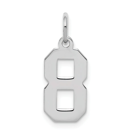 Sterling Silver Small Number 8 Charm