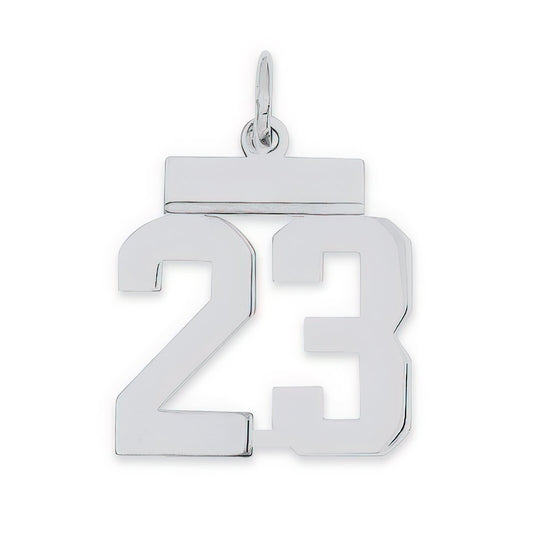 Sterling Silver Small Number 15 Charm
