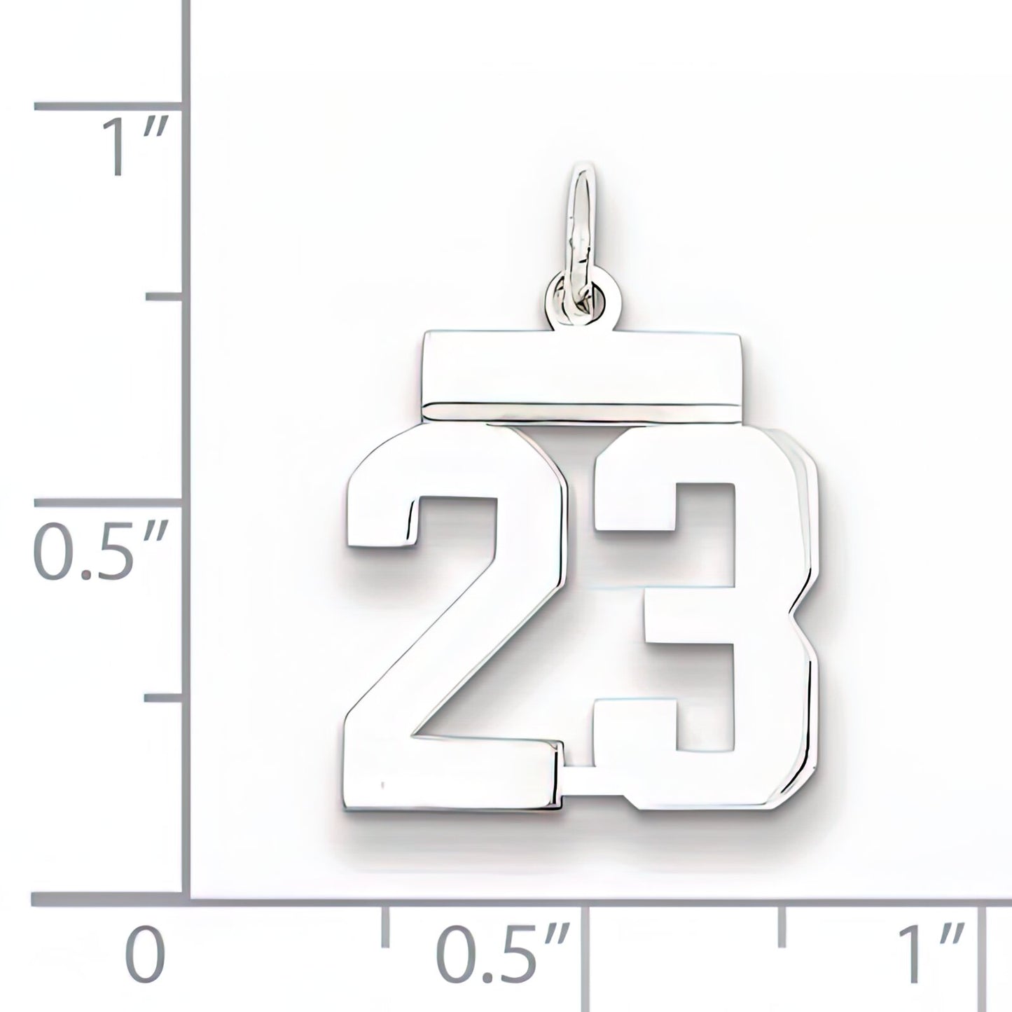 Sterling Silver Small Number 15 Charm