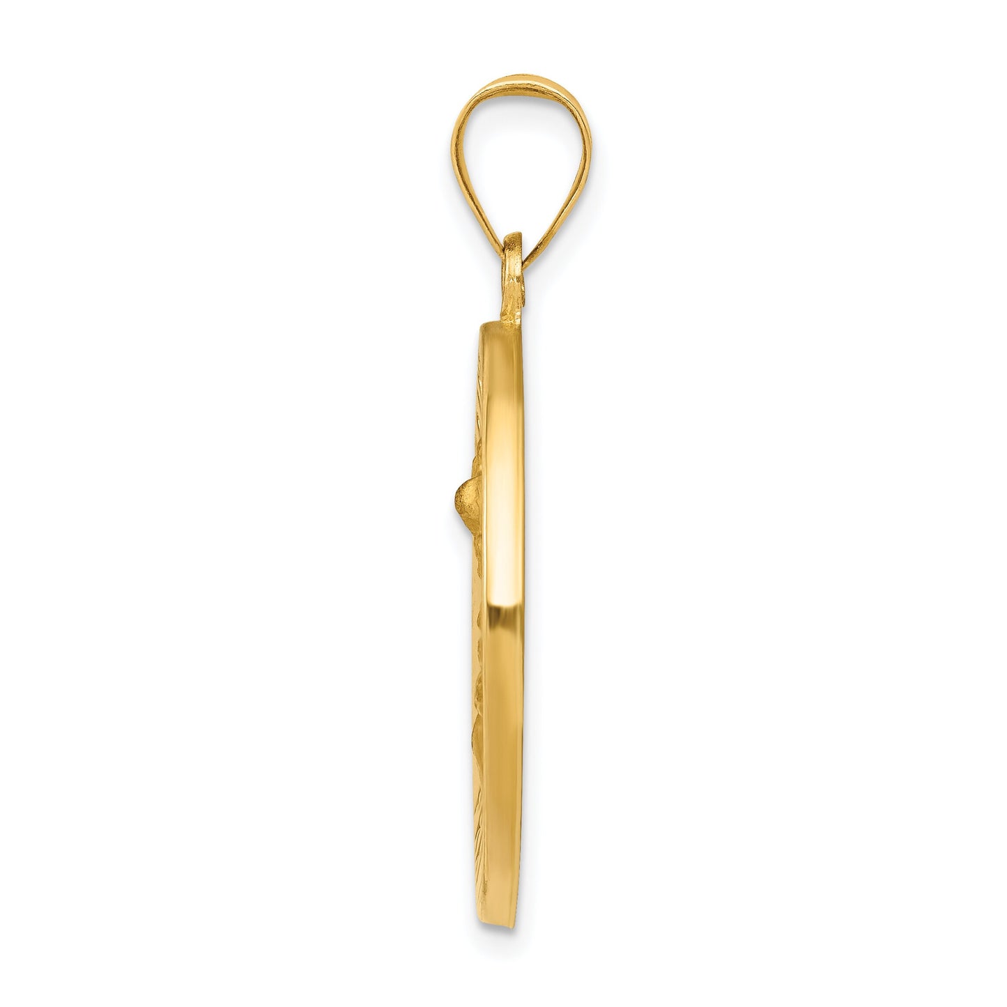 14K Gold Saint Michael Medal Pendant