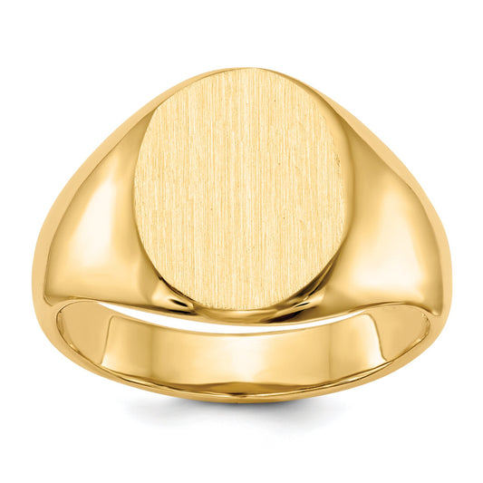 14K Gold Mens Signet Ring Sz 8