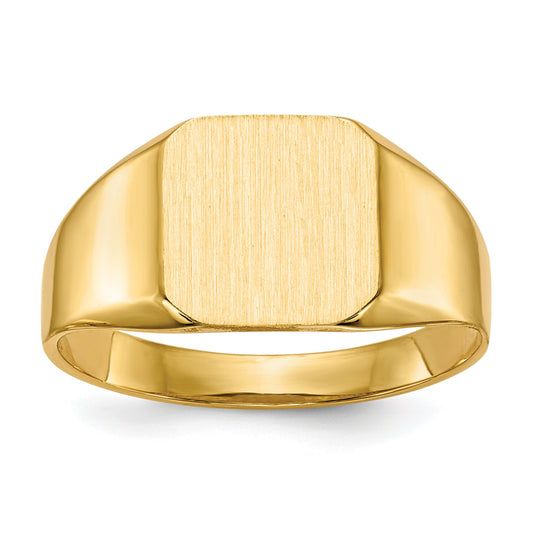 14K Gold Mens Signet Ring Sz 10