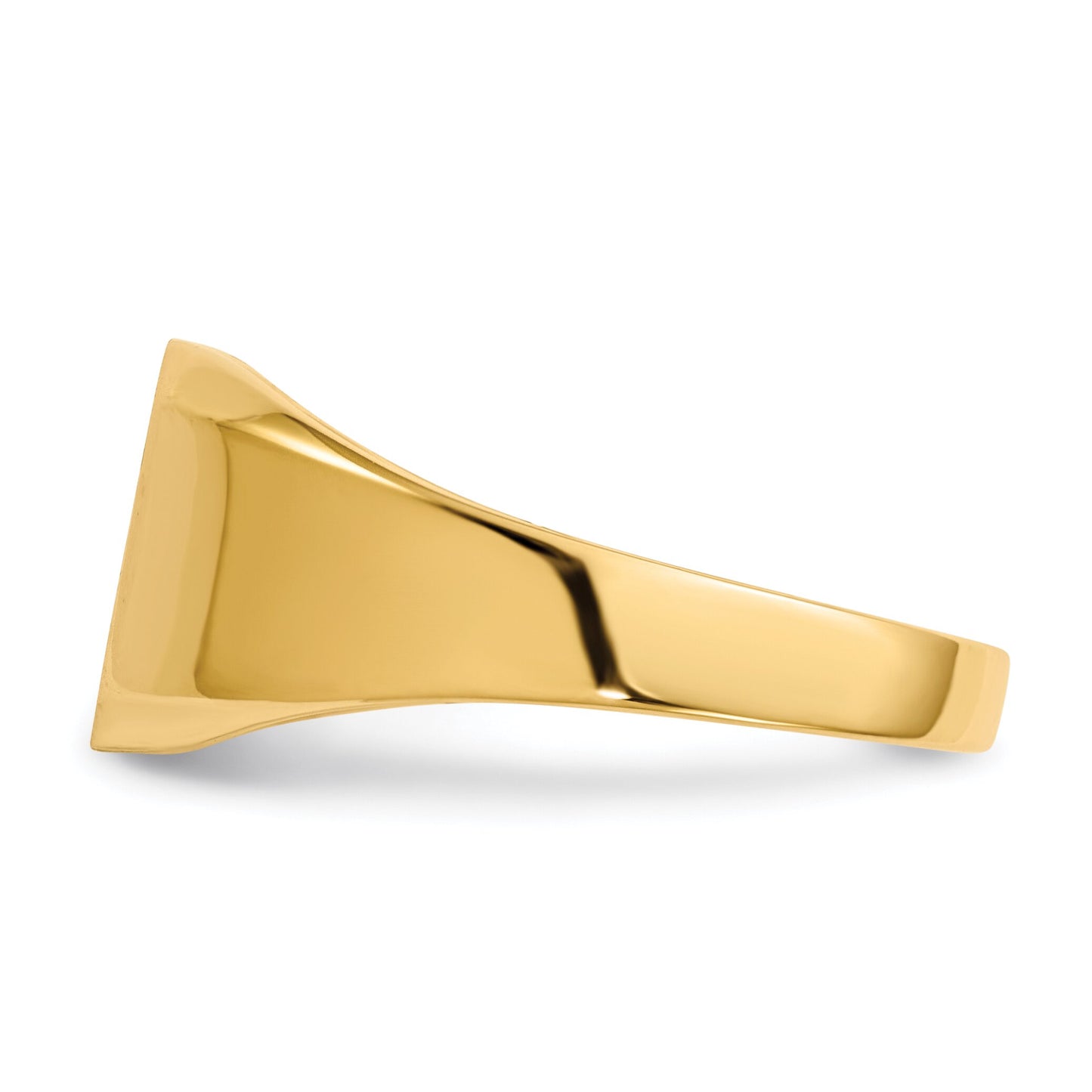 14K Gold Mens Signet Ring Sz 10