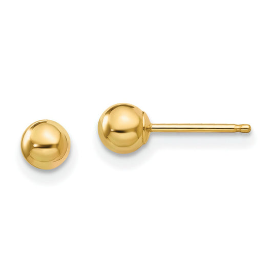 14K Gold Ball Stud Earrings