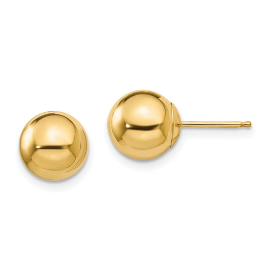 14K Gold Ball Stud Earrings