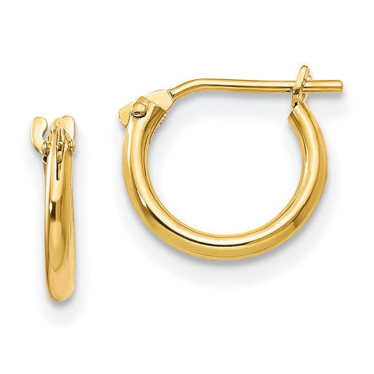 14K Gold Half Hoop Earrings