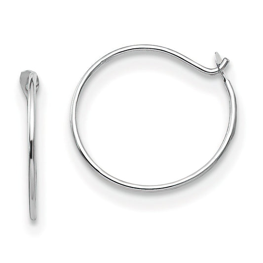 14K White Gold Endless Hoop Earrings