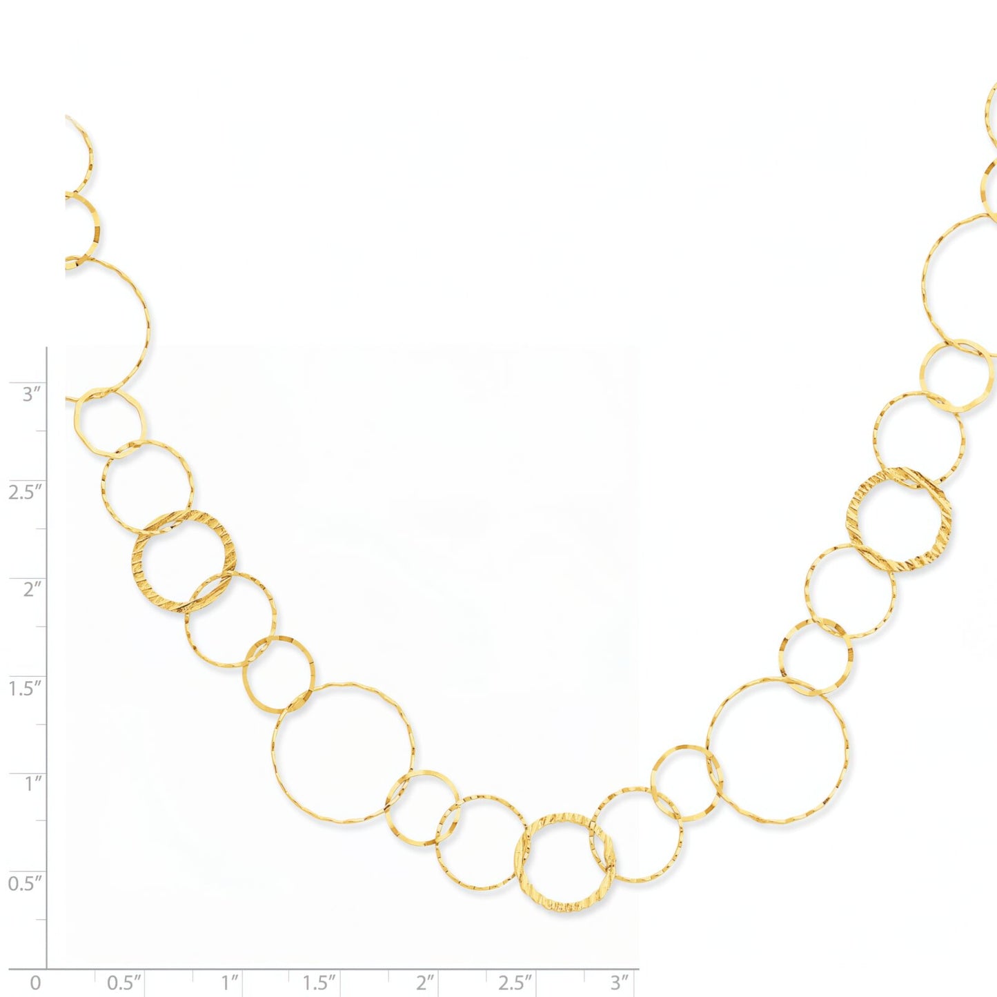 14K Gold Circle Necklace 18"