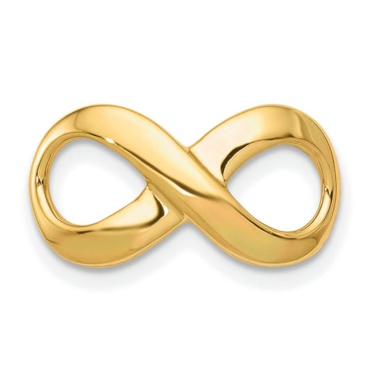 14K Gold Fancy Infinity Chain Slide Pendant