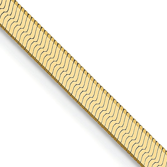 14K Gold 3mm Silky Herringbone Chain