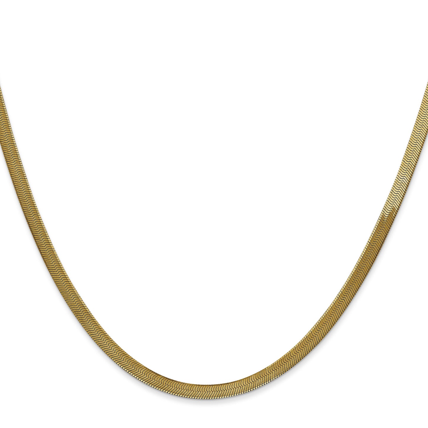 14K Gold 3mm Silky Herringbone Chain