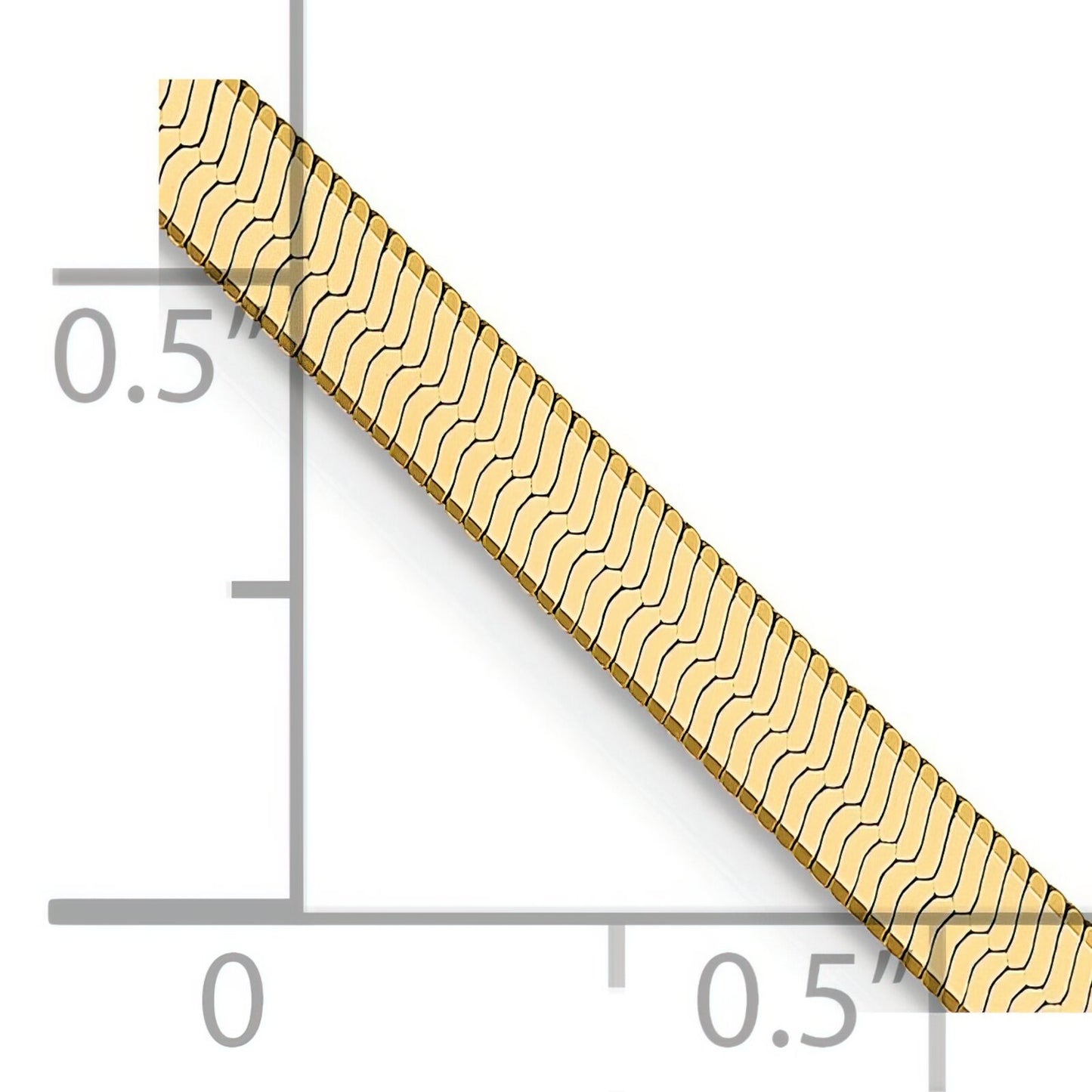 14K Gold 3mm Silky Herringbone Chain