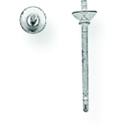Sterling Silver Pearl Stud Earring Setting 12Pcs