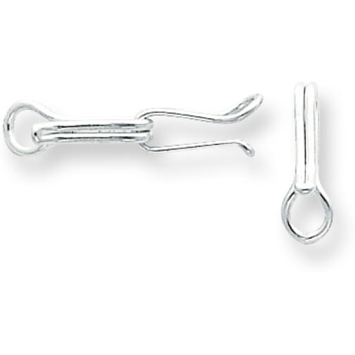 Sterling Silver S Hook Clasp 12.5mm 6Pcs