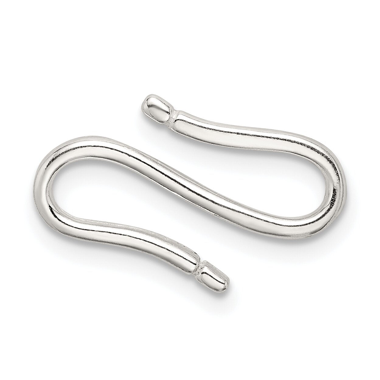 Sterling Silver S Hook Clasp 17.8mm 4Pcs