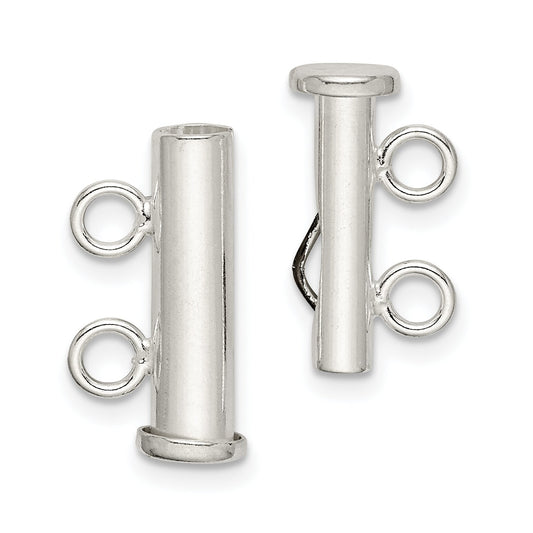 Sterling Silver Double Strand Pearl Clasp (16.70mm to 27.40mm)