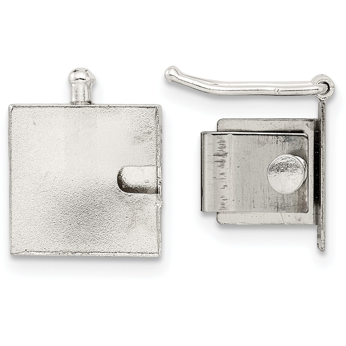 Sterling Silver Push Button Box Clasp (10.50mm to 10.40mm)