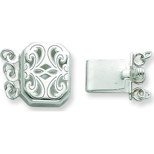 Sterling Silver Strand Pearl Clasp (2 or 3 Strands)