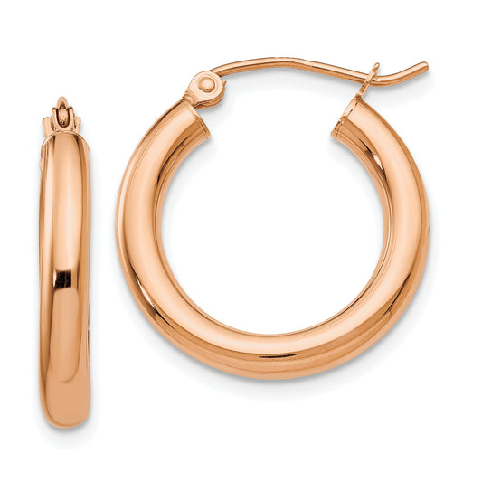 14K Rose Gold Hoop Earrings