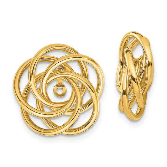14K Gold Love Knot Earring Jackets