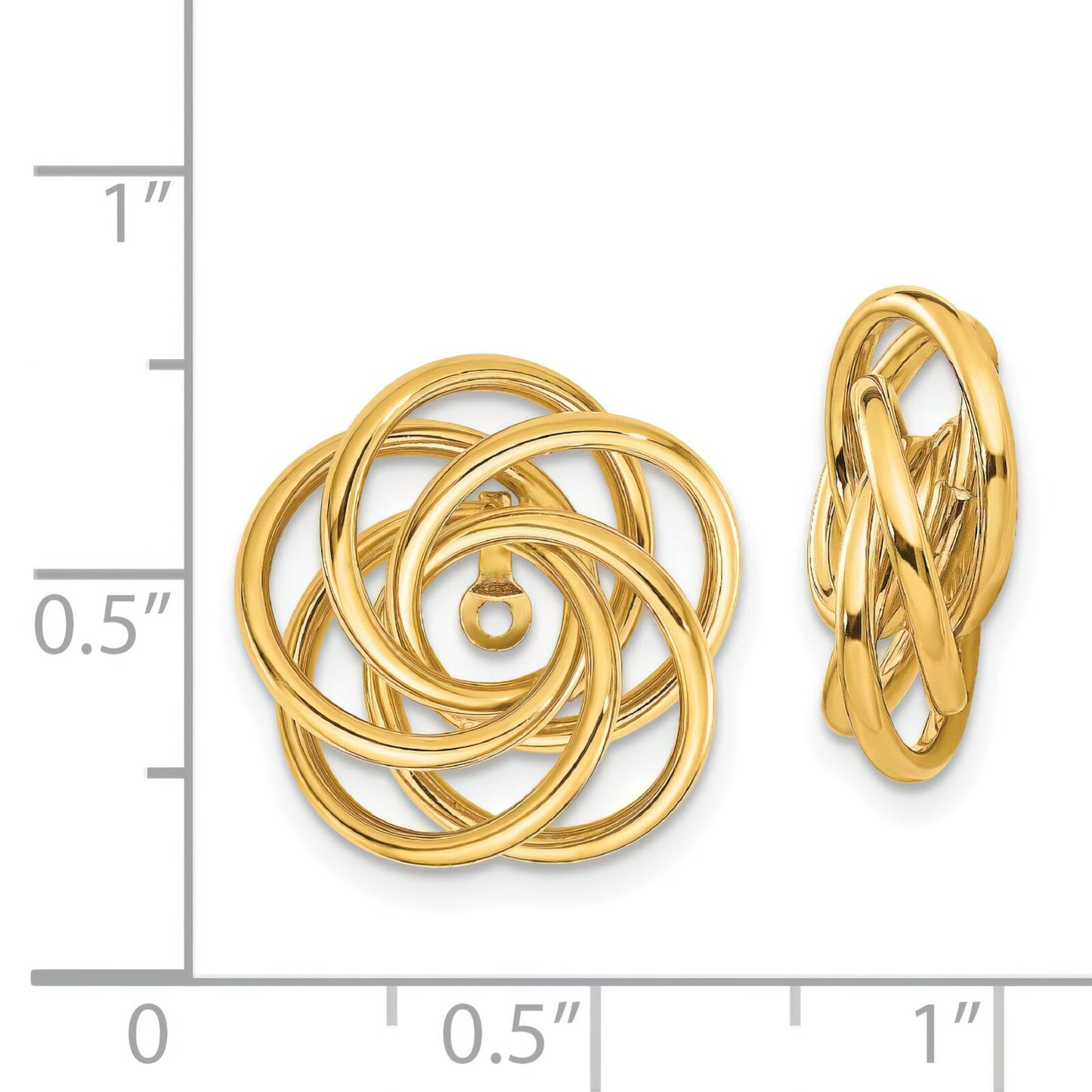 14K Gold Love Knot Earring Jackets