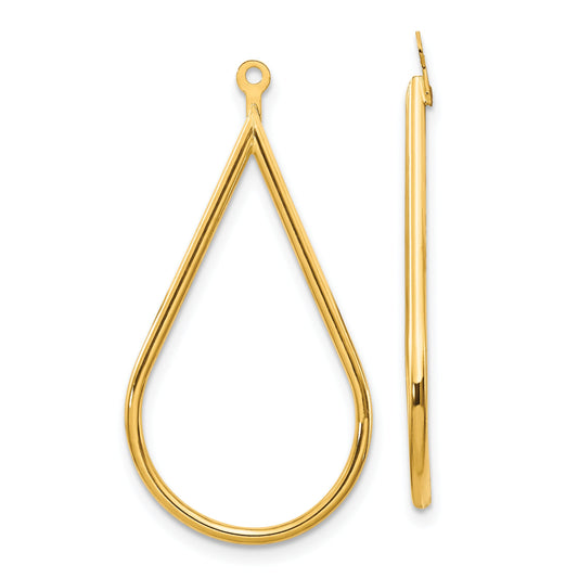14K Gold Teardrop Earring Jackets