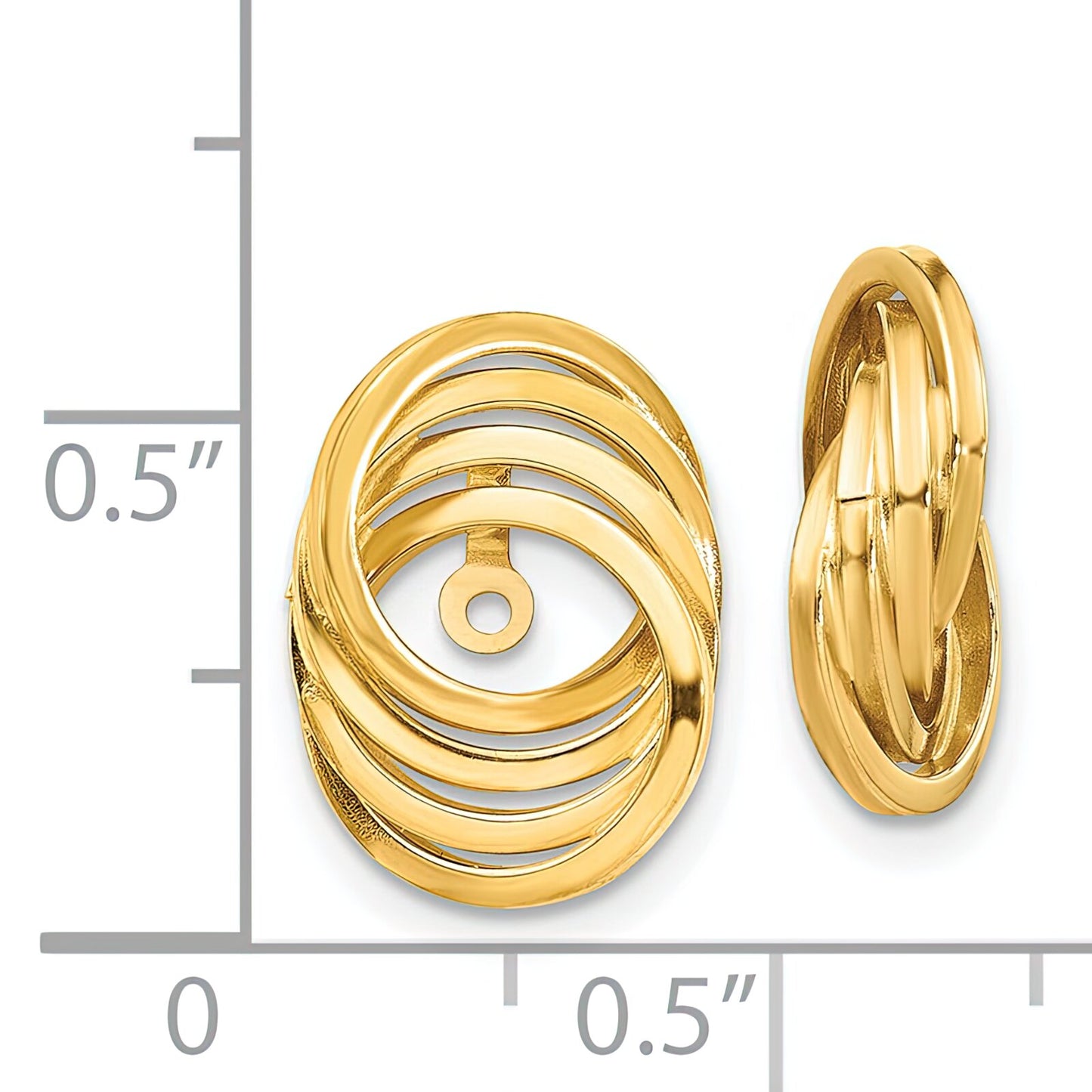 14K Gold Love Knot Earring Jackets