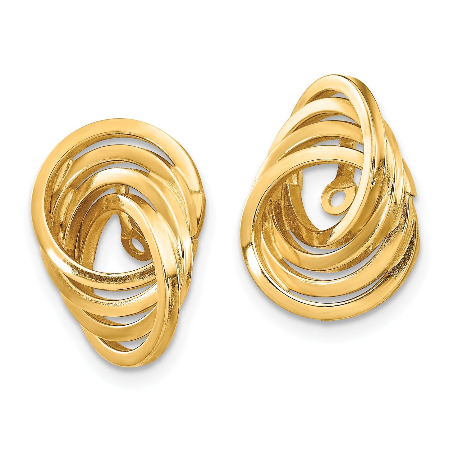 14K Gold Love Knot Earring Jackets