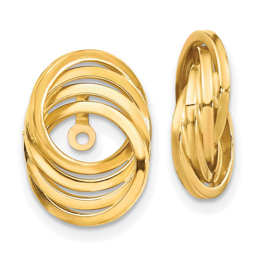 14K Gold Love Knot Earring Jackets