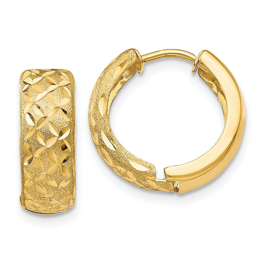 14K Gold Hinged Hoop Earrings