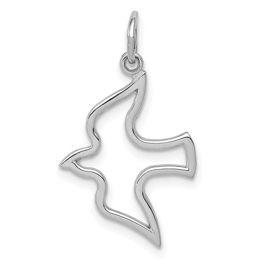 14K White Gold Holy Spirit Dove Charm