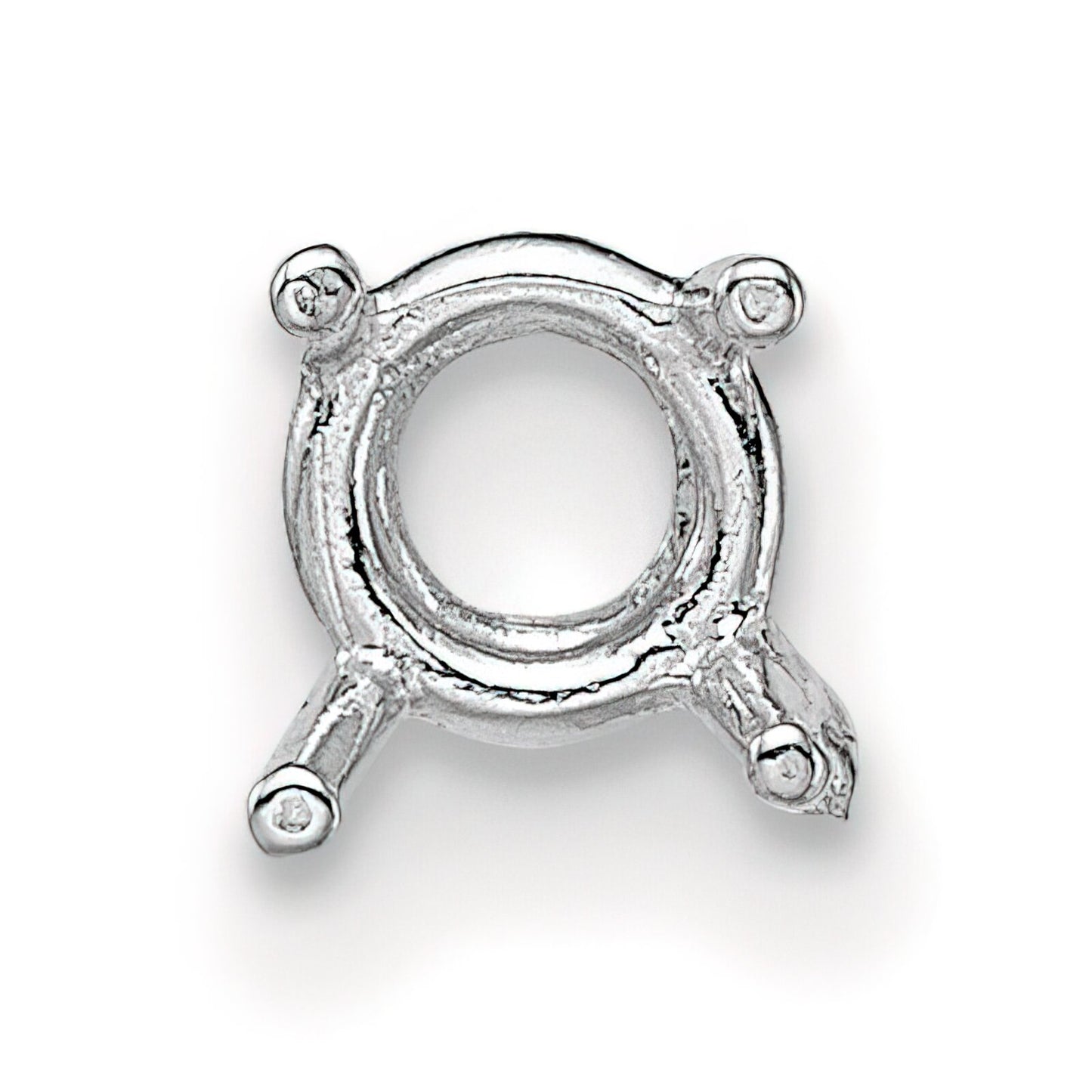 14K White Gold 4 Prong Round Basket Setting (1.70 to 8.80mm)