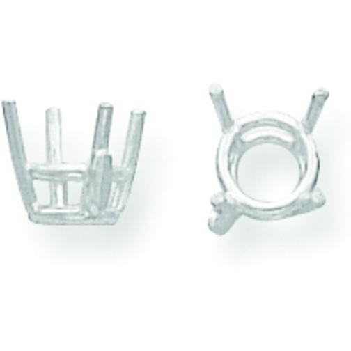 14K White Gold 4 Prong Round Basket Setting (1.70 to 8.80mm)