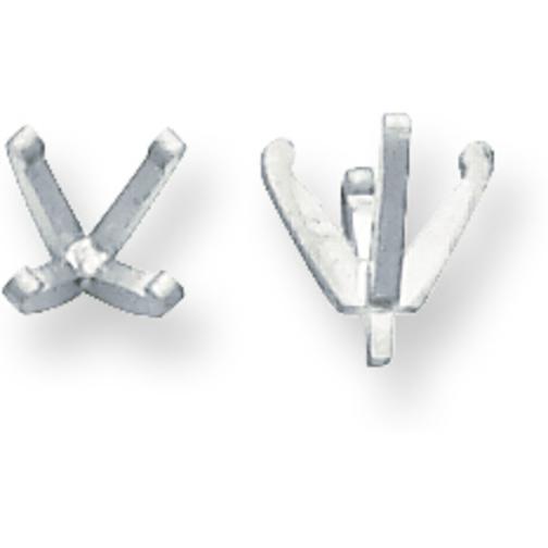 14K White Gold 4 Prong Round Peg Low Setting (2.40 to 8.20mm)