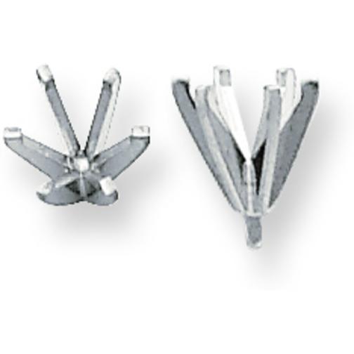 14K White Gold 6 Prong Round Peg High Setting (2.40 to 11.20mm)