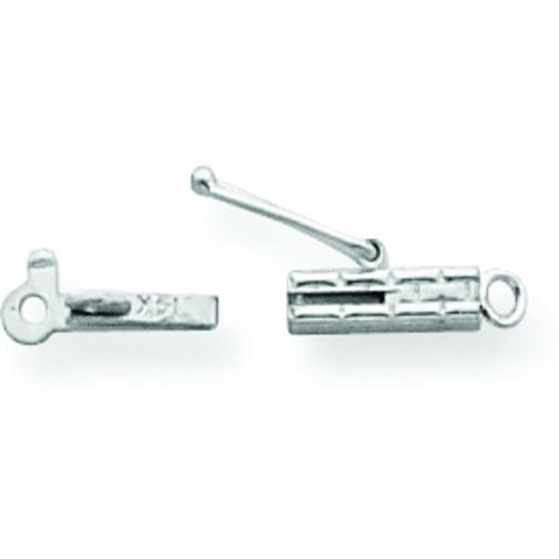 14K White Gold Barrel Clasp Replacement Tongue 8.3mm
