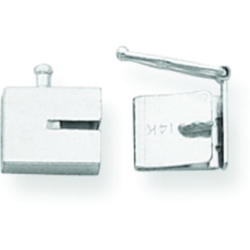 14K White Gold Box Clasp Replacement Tongue (7.60mm to 10.00mm)